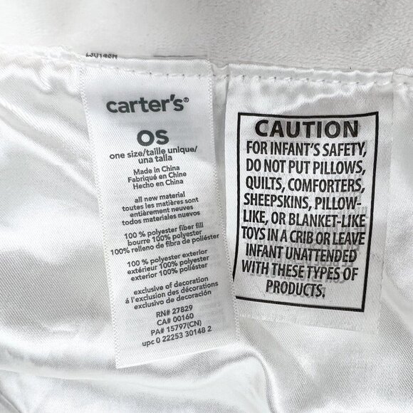 Carters Giraffe Cow Mommy Loves Me Plush Lovey Toy White Gray Security Blanket - Picture 8 of 10